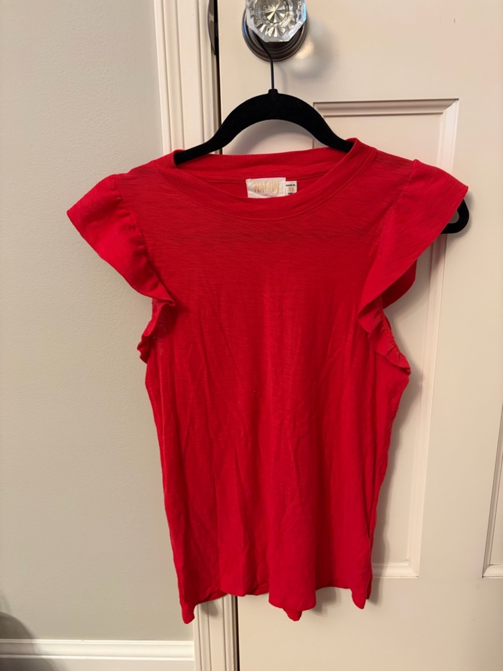 Nation LTD Red Flutter Sleeve Tank Top